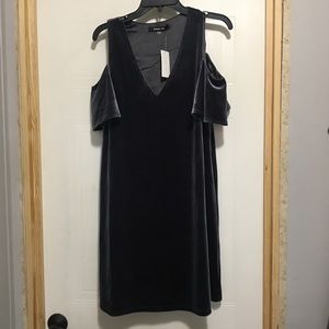 NWT SugarLips Blue OTS Velvet Dress- Med